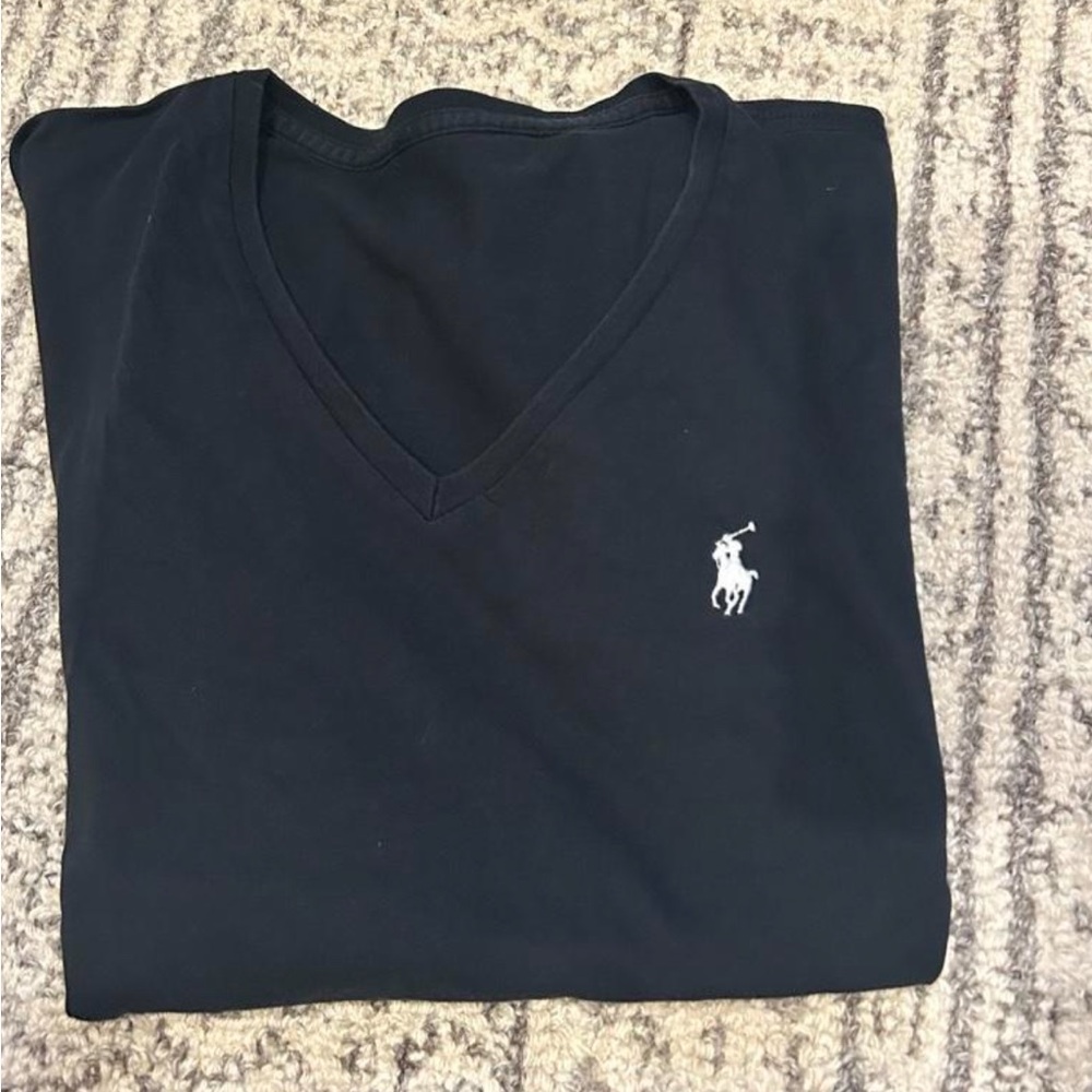 Black Polo V Neck - Size S